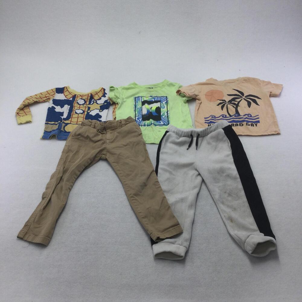 Mixed Brands Outfit Set Boys 3T T-Shirts Pants Lot Of 5 Toy Story Hurley